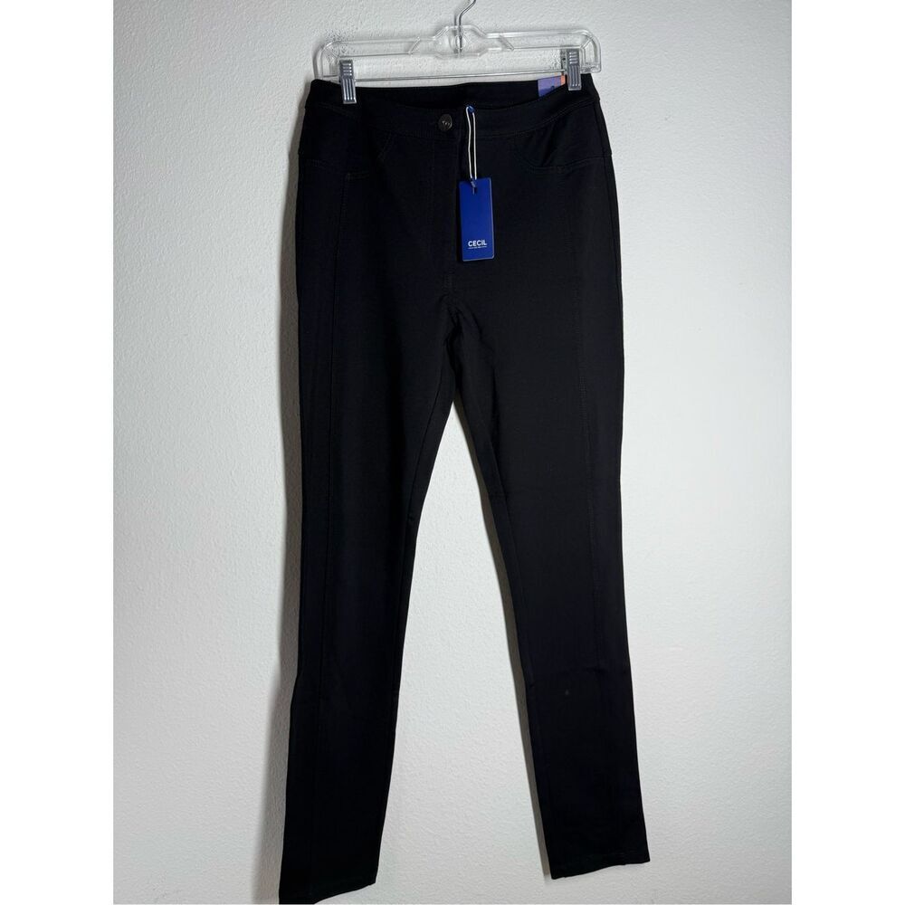 NWT Cecil Joyce Pull On Skinny Pants Black W31 L32